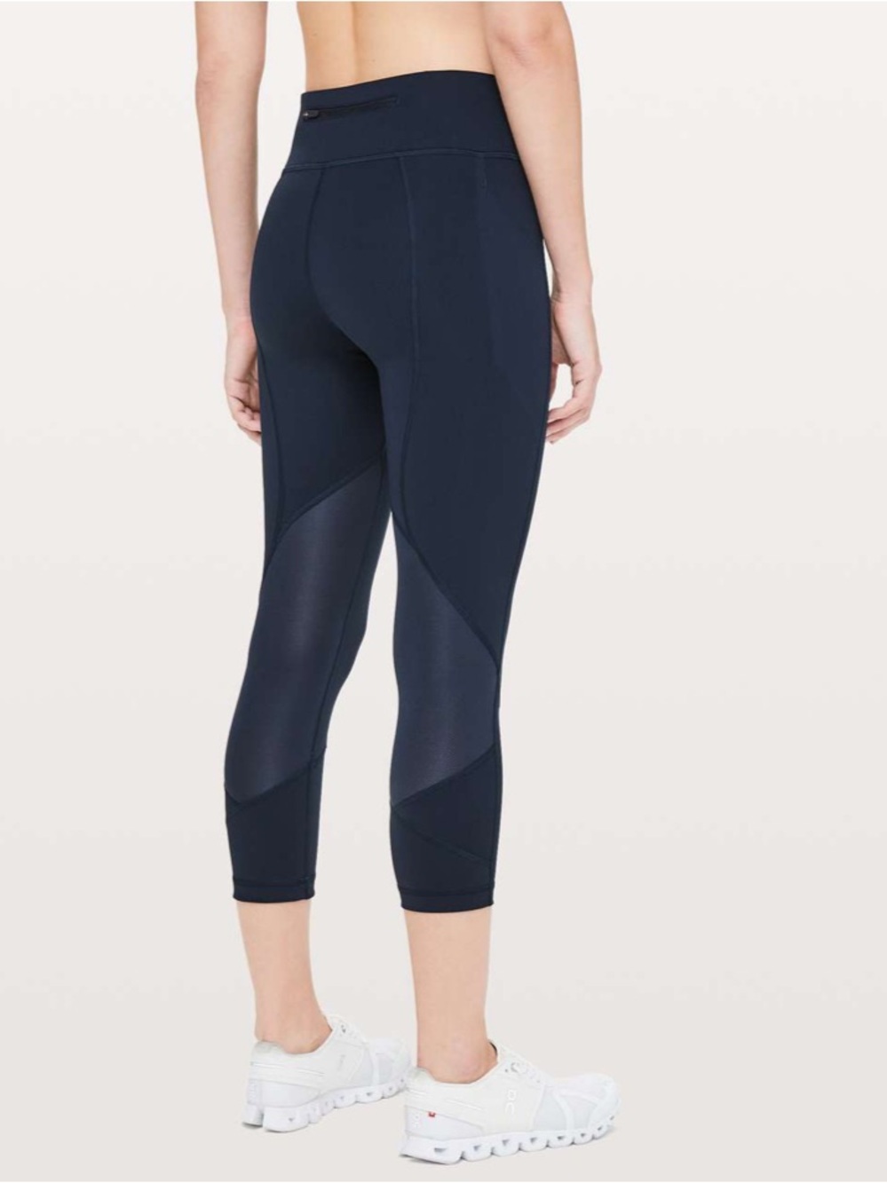 Lululemon Pace Rival Crop *Full-On Luxtreme 22" True Navy Pocket Legging Sz 4